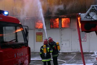 Spłonął poznański supermarket