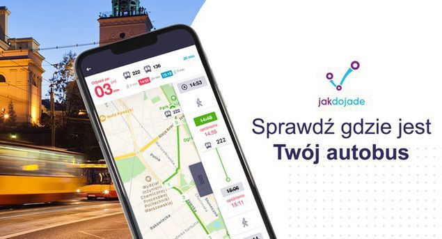 Aplikacja Jakdojade pokaże aktualną lokalizację pojazdów komunikacji miejskiej