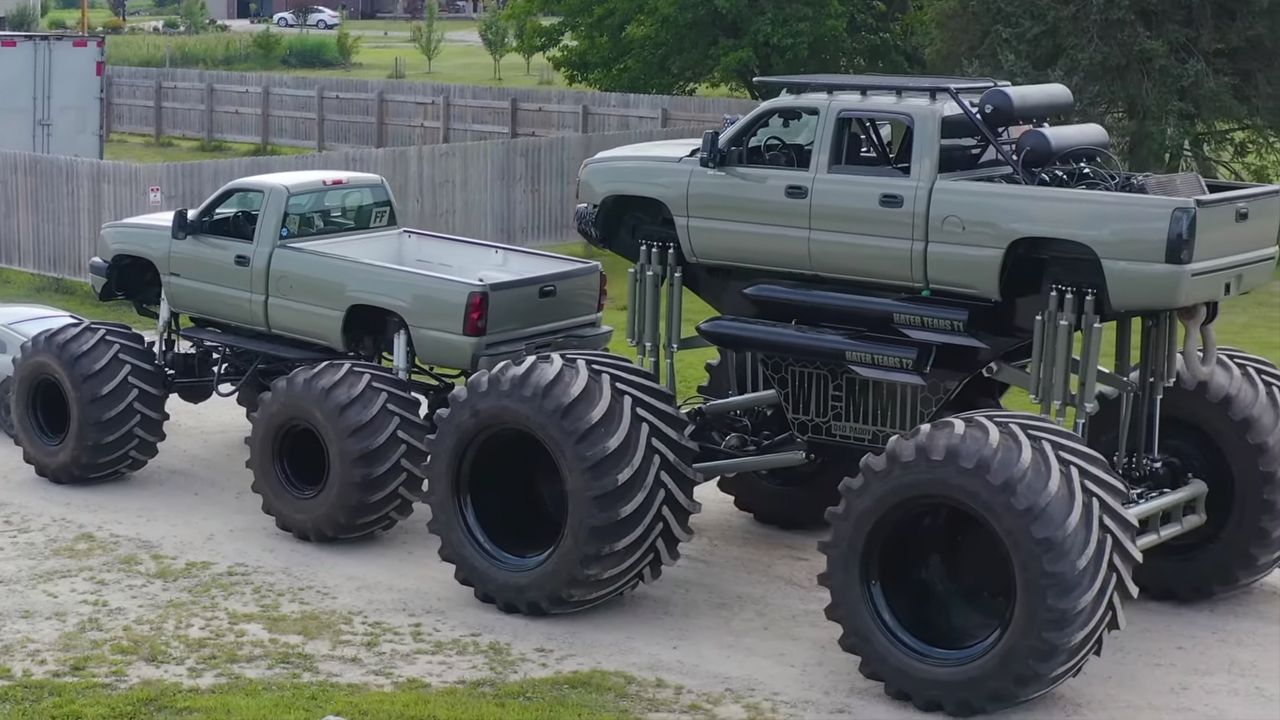 Monstermax 2 zdecydowanie przewyższa rozmiarami tradycyjne monster trucki