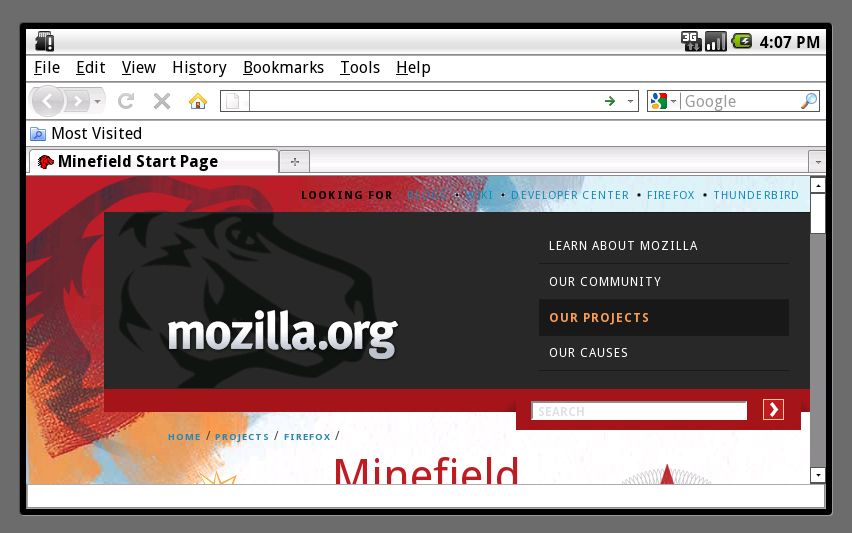 Mozilla pracuje nad Firefoksem dla Androida. Zobacz pierwszy zrzut ekranu 2