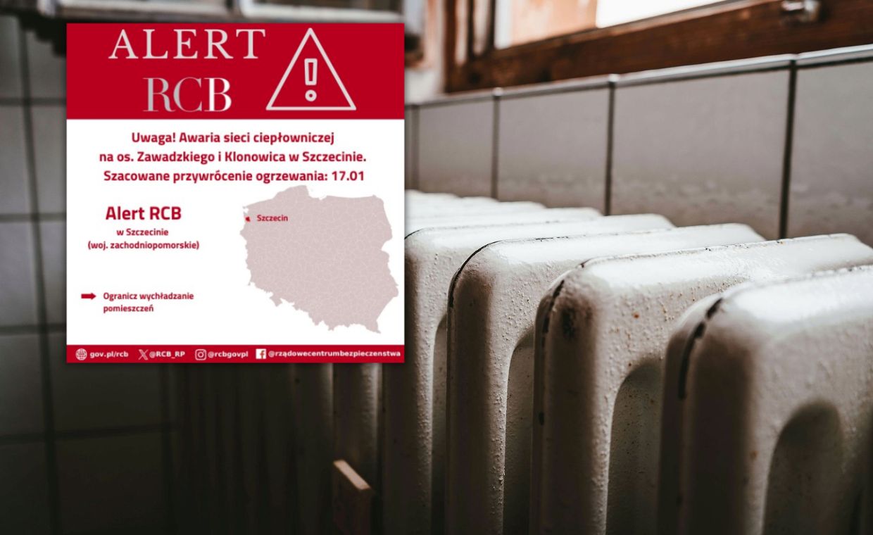 Awaria ciepłownicza w Szczecinie. Ogrzewanie wróci dopiero w sobotę