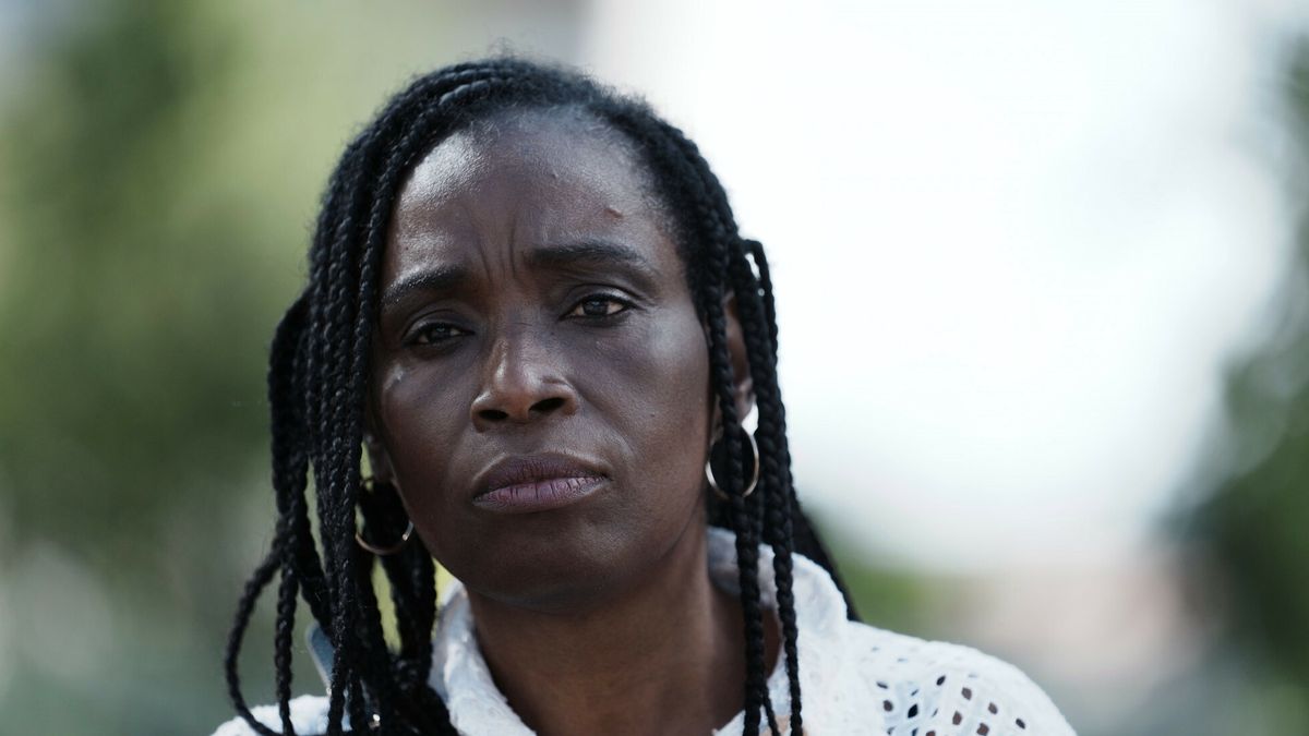TemporaryHard-left candidate, Rachel Keke, distributes leaflet to residents of Fresnes, south of Paris, as she campaigns for the second round of the legislative elections, Thursday, June 16, 2022. The former chambermaid, Rachel Keke, took the stand during political rallies across France, to speak about her grueling but successful battle against French hotel giant Accor to obtain better work pay and conditions. (AP Photo/Thibault Camus)AP