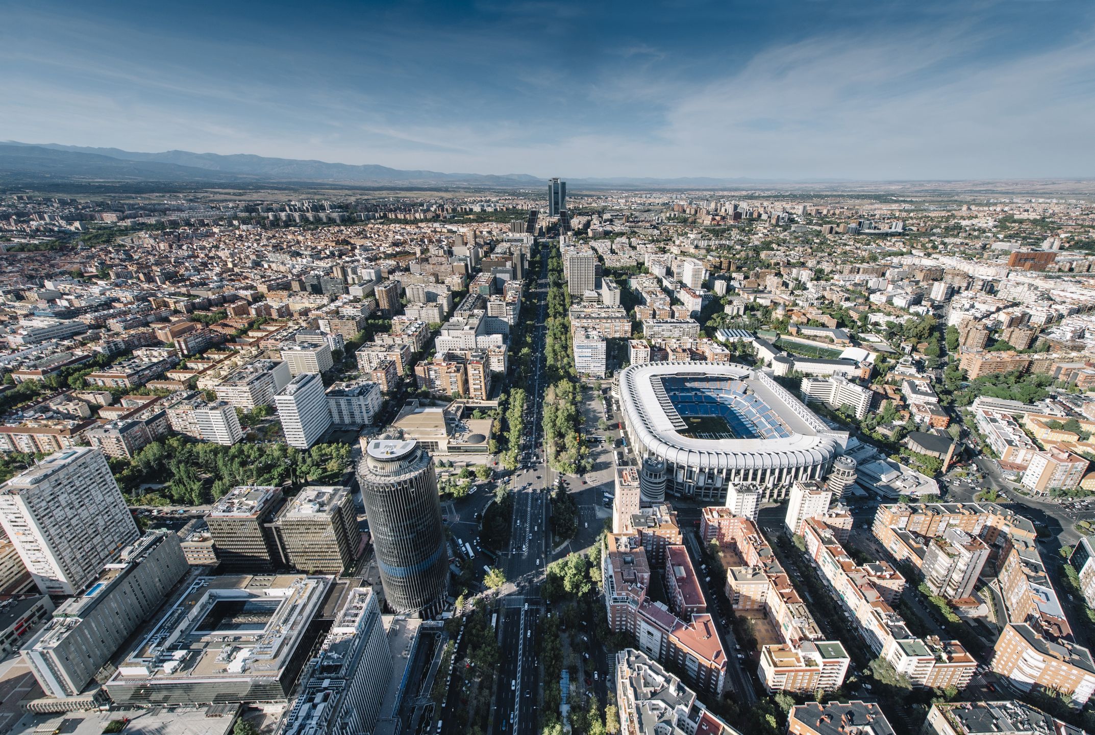 Stadion w Madrycie widoczny z lotu ptaka