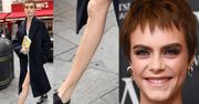 PRZERAŹLIWIE CHUDA Cara Delevingne w nowej fryzurze promuje w Londynie swoją powieść! (FOTO)