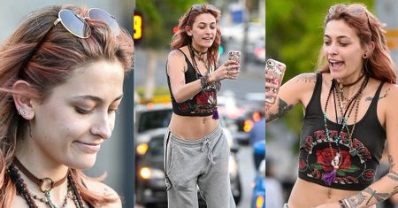 Zbuntowana Paris Jackson przebiega przez ulicę na czerwonym