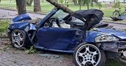 Wjechał porsche prosto w drzewo. Wypadek w Kocku, kierowca nie żyje