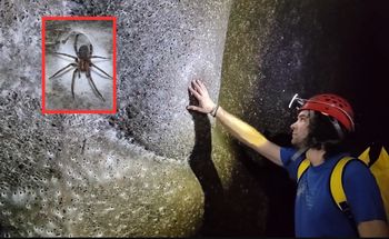 Widok, jak z filmu. Gigantyczna pajęczyna i tysiące osobników