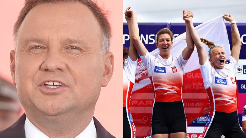 Andrzej Duda z gigantycznym opóźnieniem gratuluje polskim wioślarkom