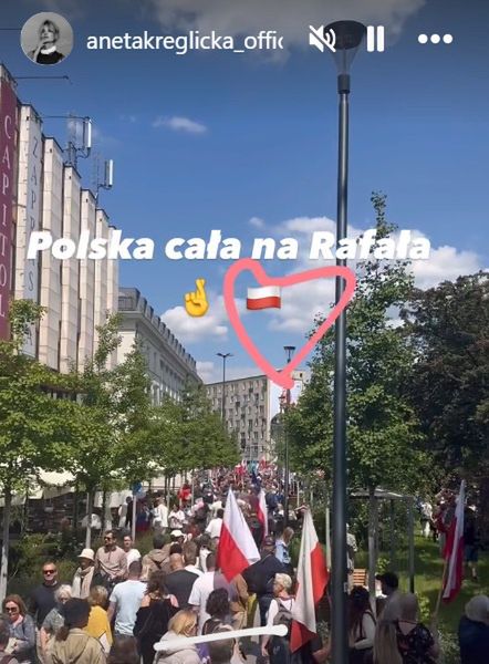 Wpis Anety Kręglickiej na Instagramie