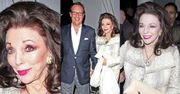 Szczęśliwa Joan Collins wychodzi z randki w Hollywood