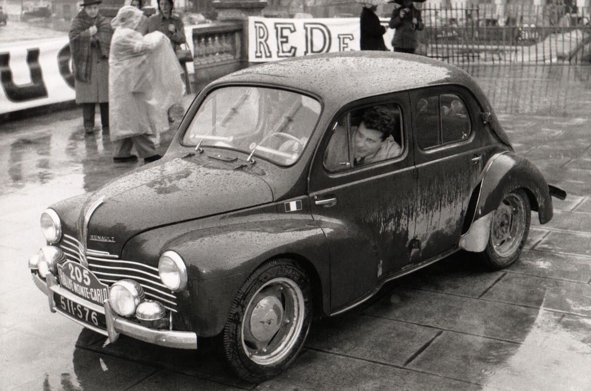 Jean Rédélé w Renault 4CV