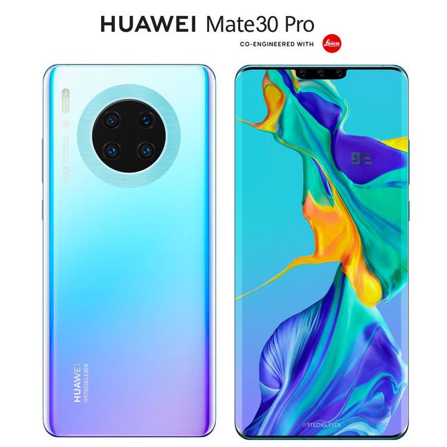 Huawei Mate 30 Pro - wizualizacja wyglądu