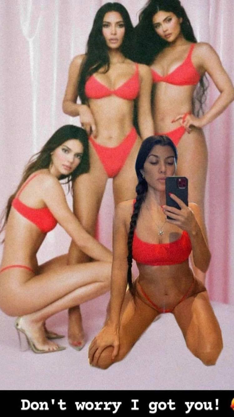 Kourtney Kardashian pozuje w skąpej bieliźnie