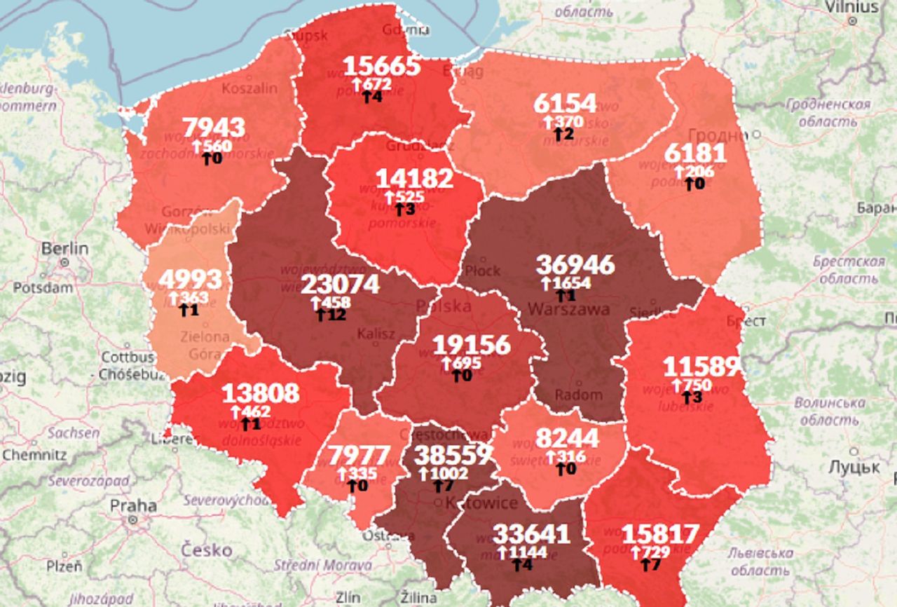 Koronawirus w Polsce. Aktualna mapa zakażeń