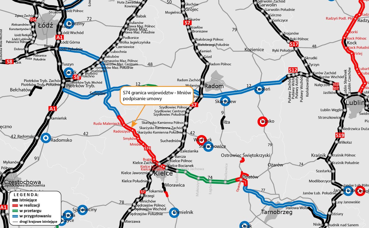 Mapa realizacji inwestycji