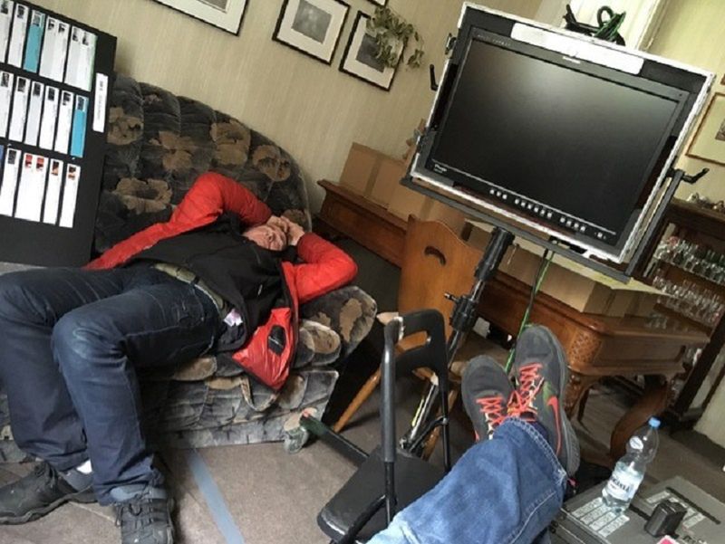 Ekipa zdjęciowa na planie reklamy