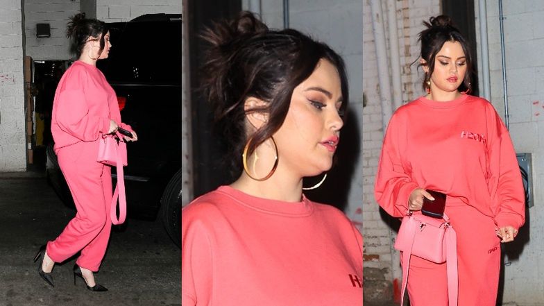 Selena Gomez w różowym dresie