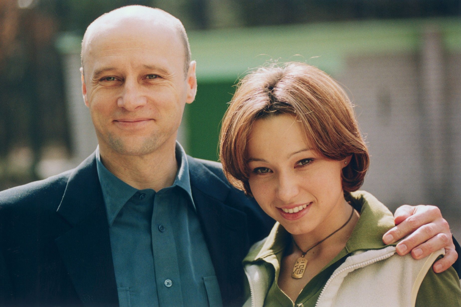 Karolina Borkowska i Krzysztof Pieczyński na planie "Na dobre i na złe"