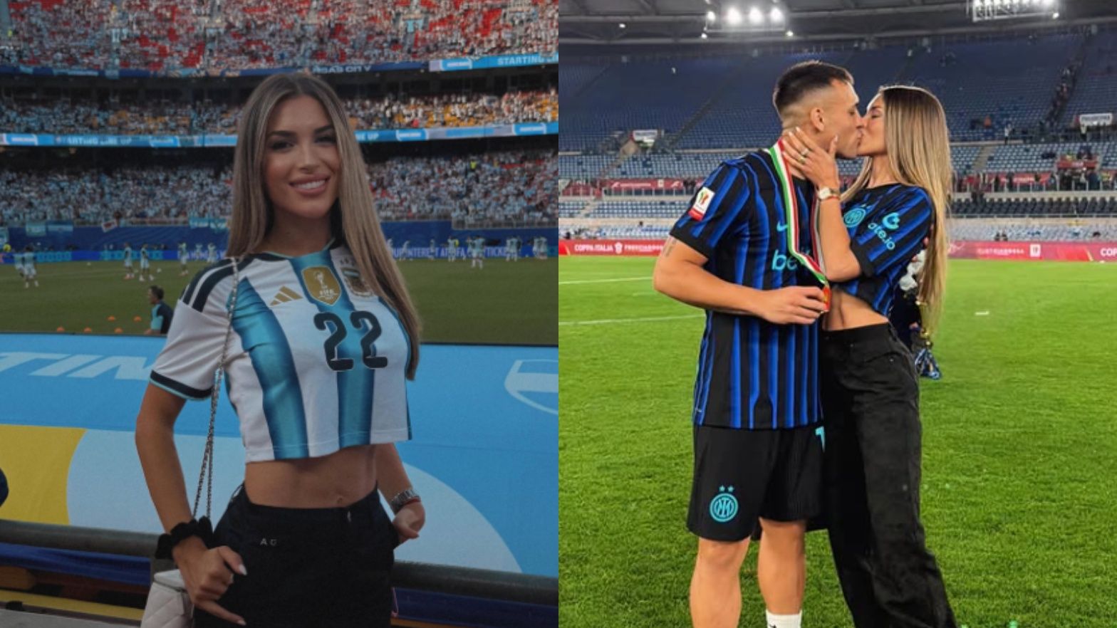 Lautaro Martínez i Agustina Gandolfo 