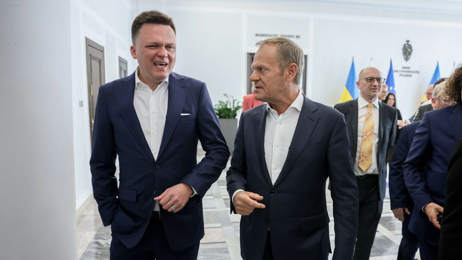 Szymon Hołownia i Donald Tusk