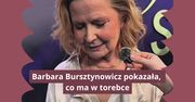 Bursztynowicz otworzyła torebkę przed kamerą. Oto co miała w środku