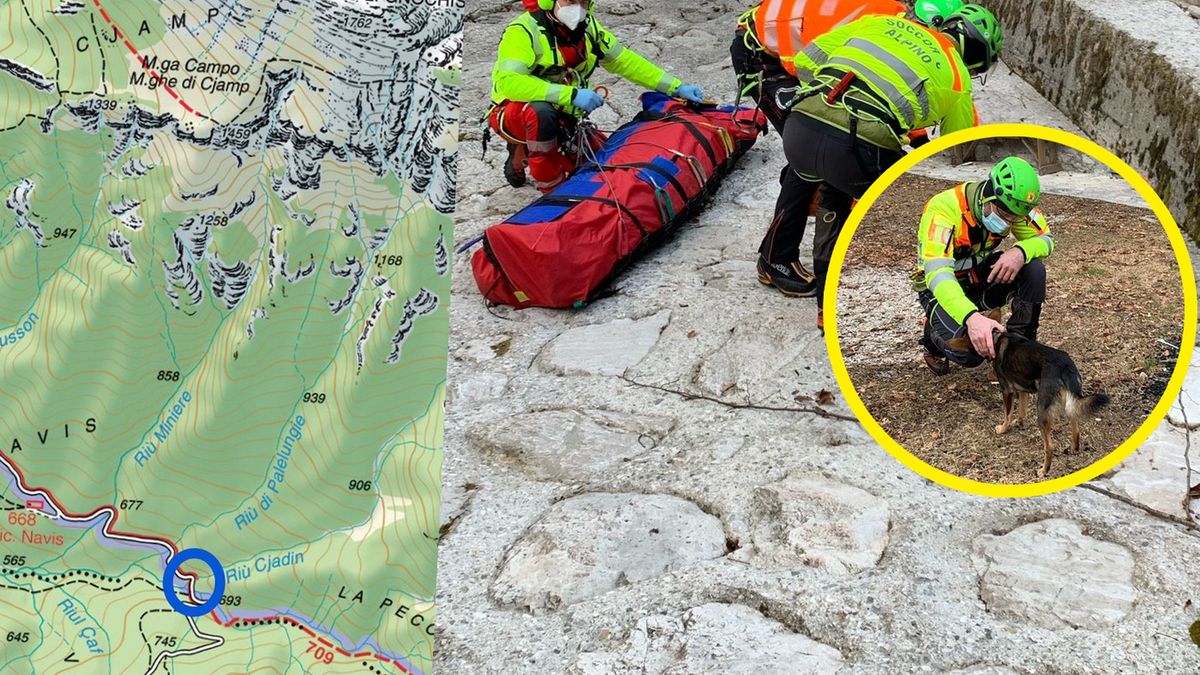 Mężczyzna wyszedł pieszą wędrówkę w góry