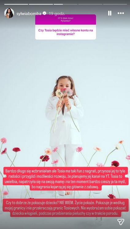 Sylwia Bomba o internetowej przyszłości córki