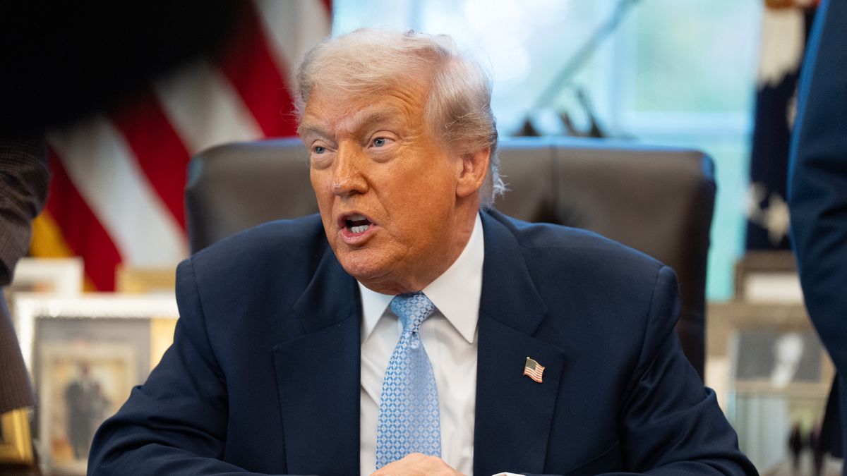 WASHINGTON, DC - NOVEMBER 17: U.S. President Donald Trump is pictured during a meeting with the White House Task Force on the FIFA World Cup 2026 in the Oval Office at the White House in Washington, D.C. on November 17, 2025. (Photo by Sarah L. Voisin/The Washington Post via Getty Images)