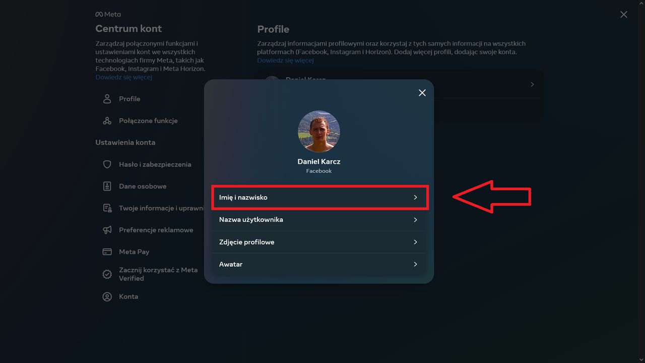 Jak zmienić imię i nazwisko w serwisie Facebook?
