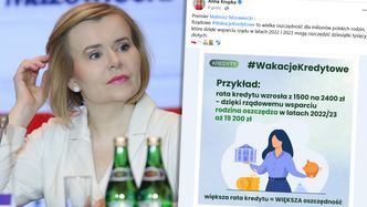 Ciekawa teoria członkini rządu. "Większa rata to większa oszczędność"