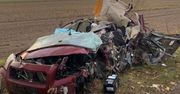 Marcinów: Wpadł w poślizg i uderzył w drzewo. Lądował śmigłowiec LPR
