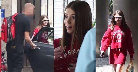 Roksana Węgiel spogląda na paparazzi spod wielkich okularów