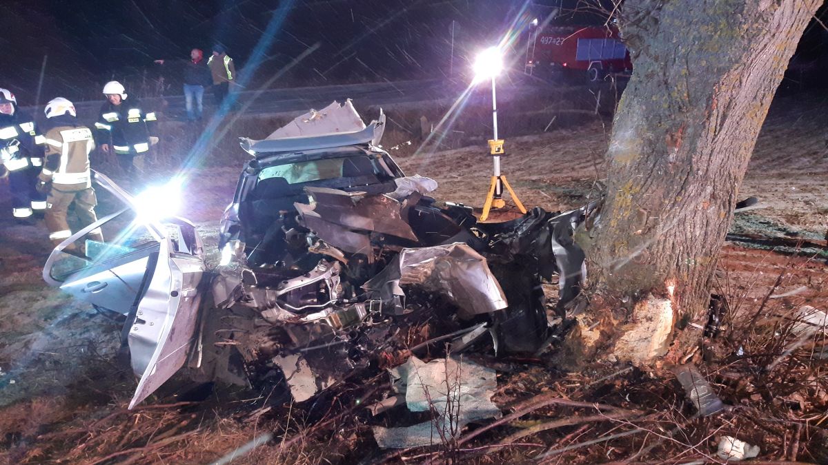Wypadek przeżył tylko jeden z nastolatków podróżujących autem