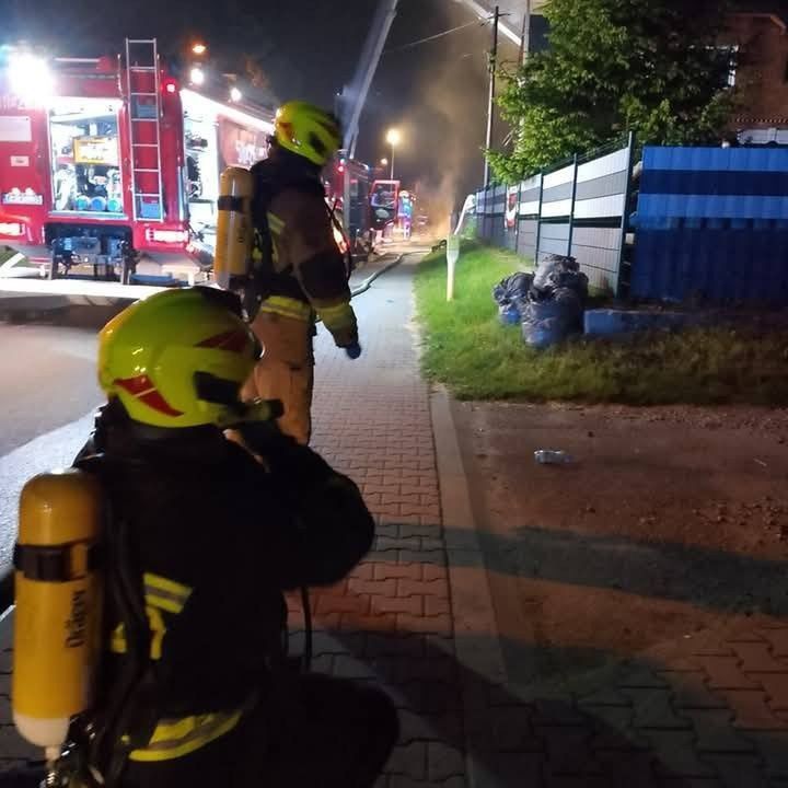 Pożar domu jednorodzinnego w Chełmku
