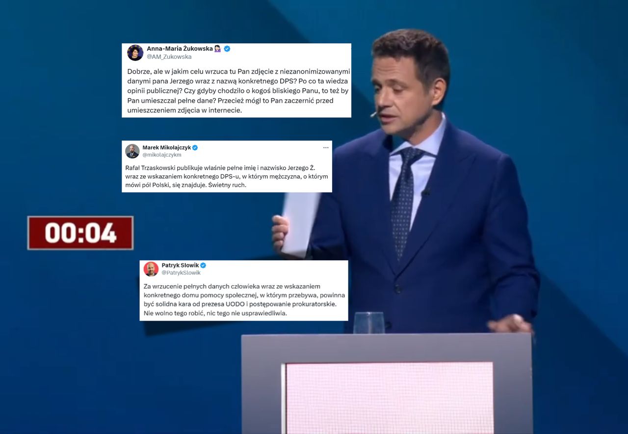 Trzaskowski ujawnił dane Jerzego Ż. Fala komentarzy