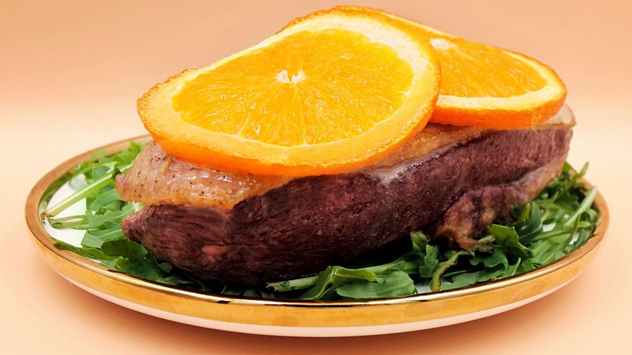 Pierś z kaczki z pomarańczą, która wygląda jak z restauracji