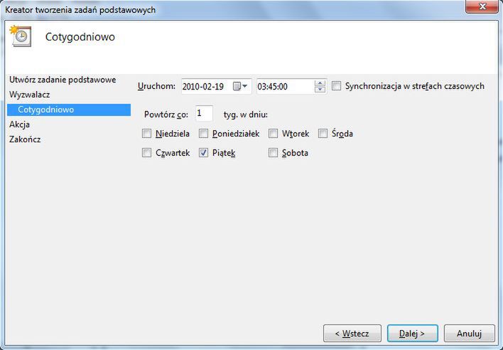 Jak zaplanować automatyczne czyszczenie dysku w Windows 7? 6
