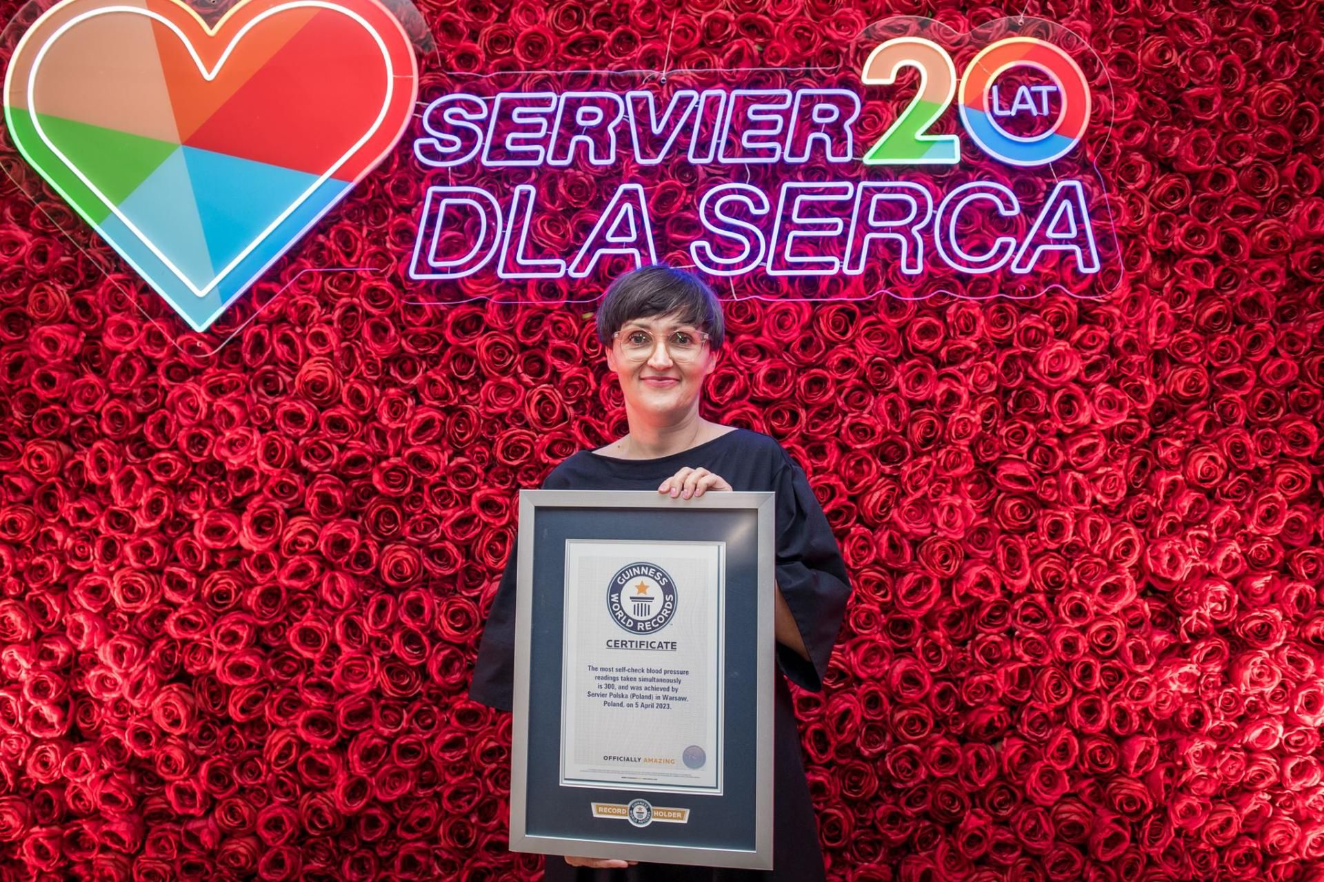 Gala 20-lecia kampanii Servier dla Serca, Certyfikat Rekordu Guinnessa.