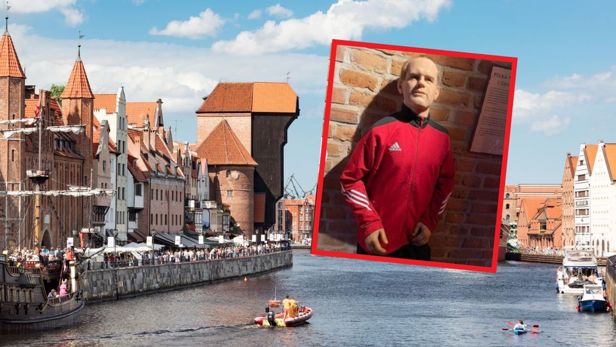 Na zdjęciu: miasto Gdańsk, w ramce figura woskowa Wayne'a Ronneya (Twitter/JustTrollFooty)