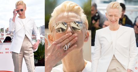 Cannes 2019: Posągowa Tilda Swinton puszcza oczko i posyła buziaczki, promując nowy film