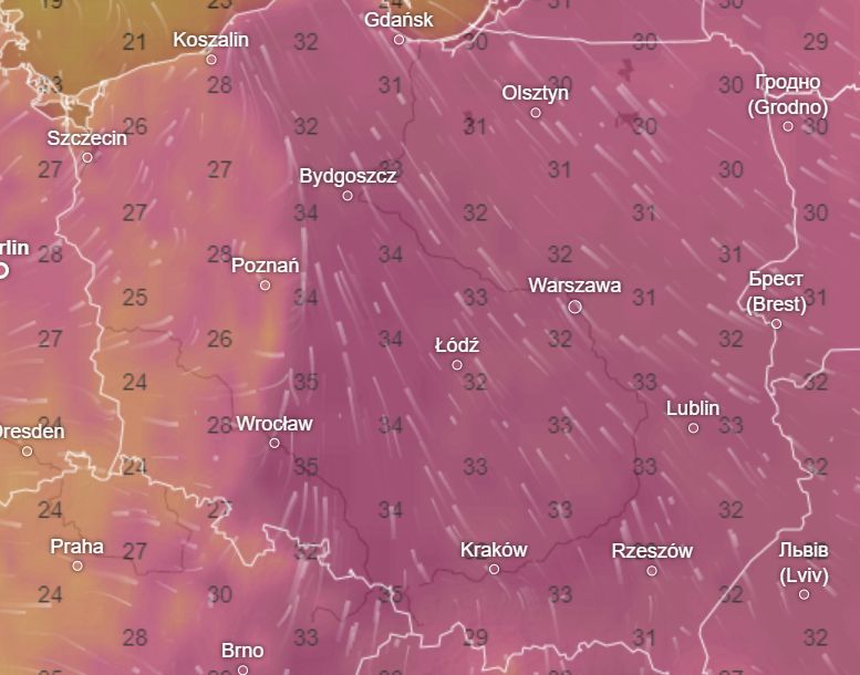 Prognoza na środę, 10 lipca