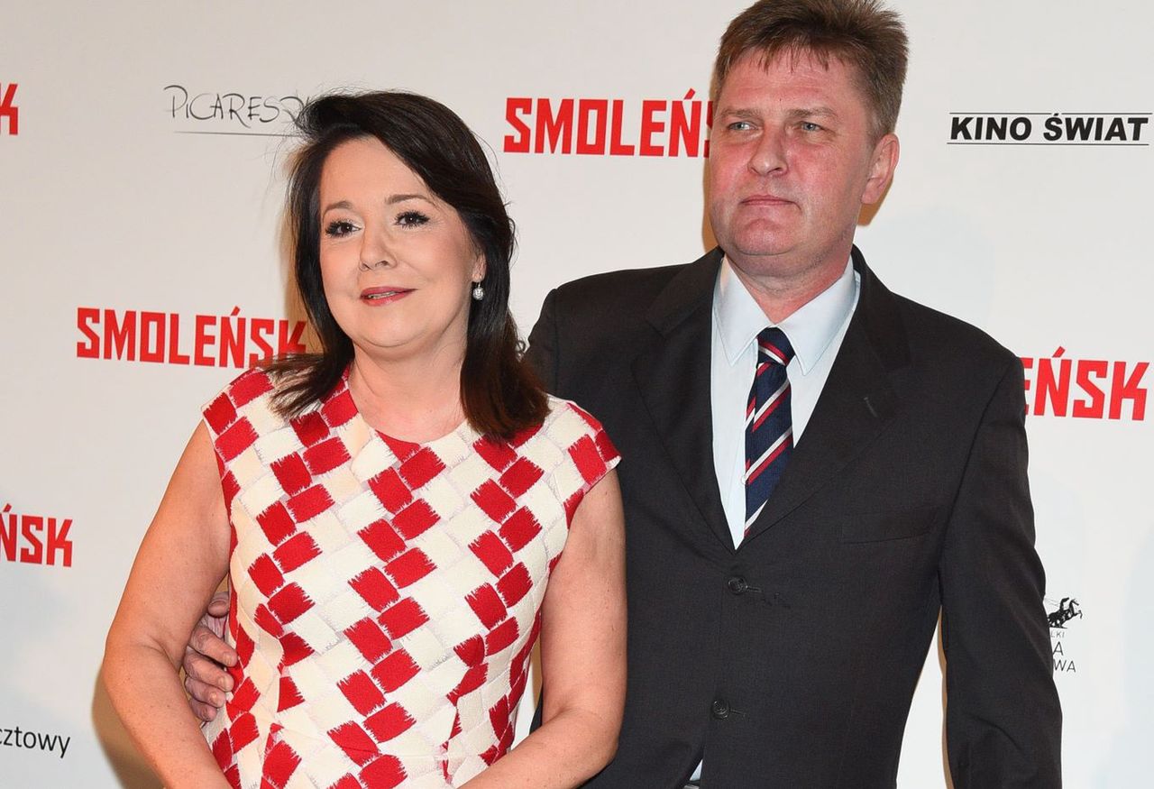 Danuta Holecka z mężem Krzysztofem