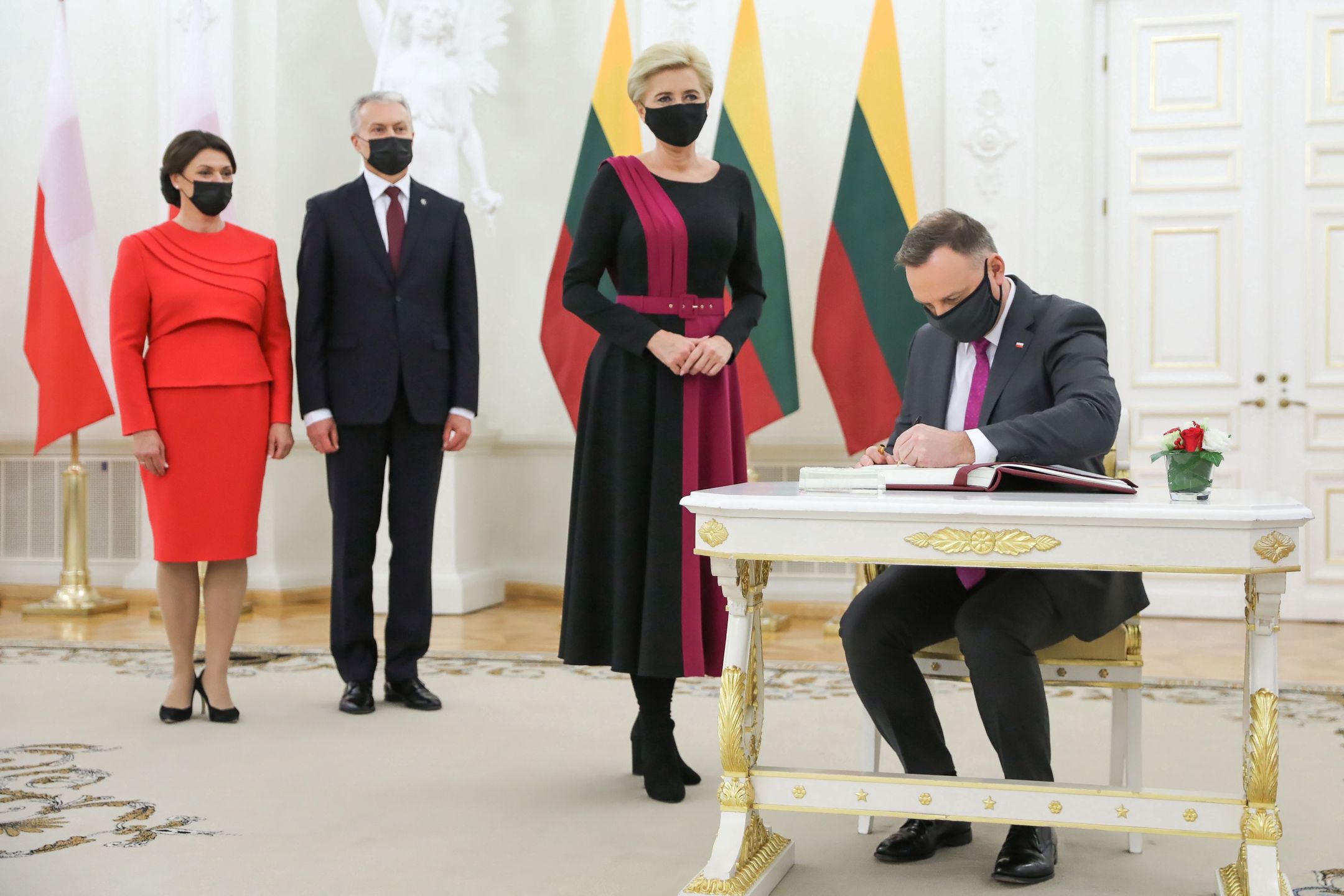 Andrzej Duda i Agata Duda z wizytą na Litwie