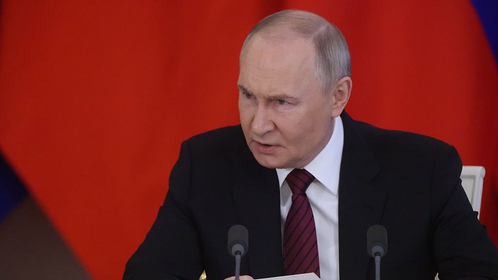 Putin Holds Bilateral Meetings In Moscow
MOSCOW, RUSSIA - MAY 10 (RUSSIA OUT) Russian President Vladimir Putin speaks during a Russian-Vietnamese meeting at the Grand Kremlin Palace. May 10, 2025 in Moscow, Russia. President Putin holds meeting with foreign leaders during Victory Day celebrations, around the May 9th holday period, which commemorates the 80th anniversary of the end of Second World War. (Photo by Contributor/Getty Images)
Contributor