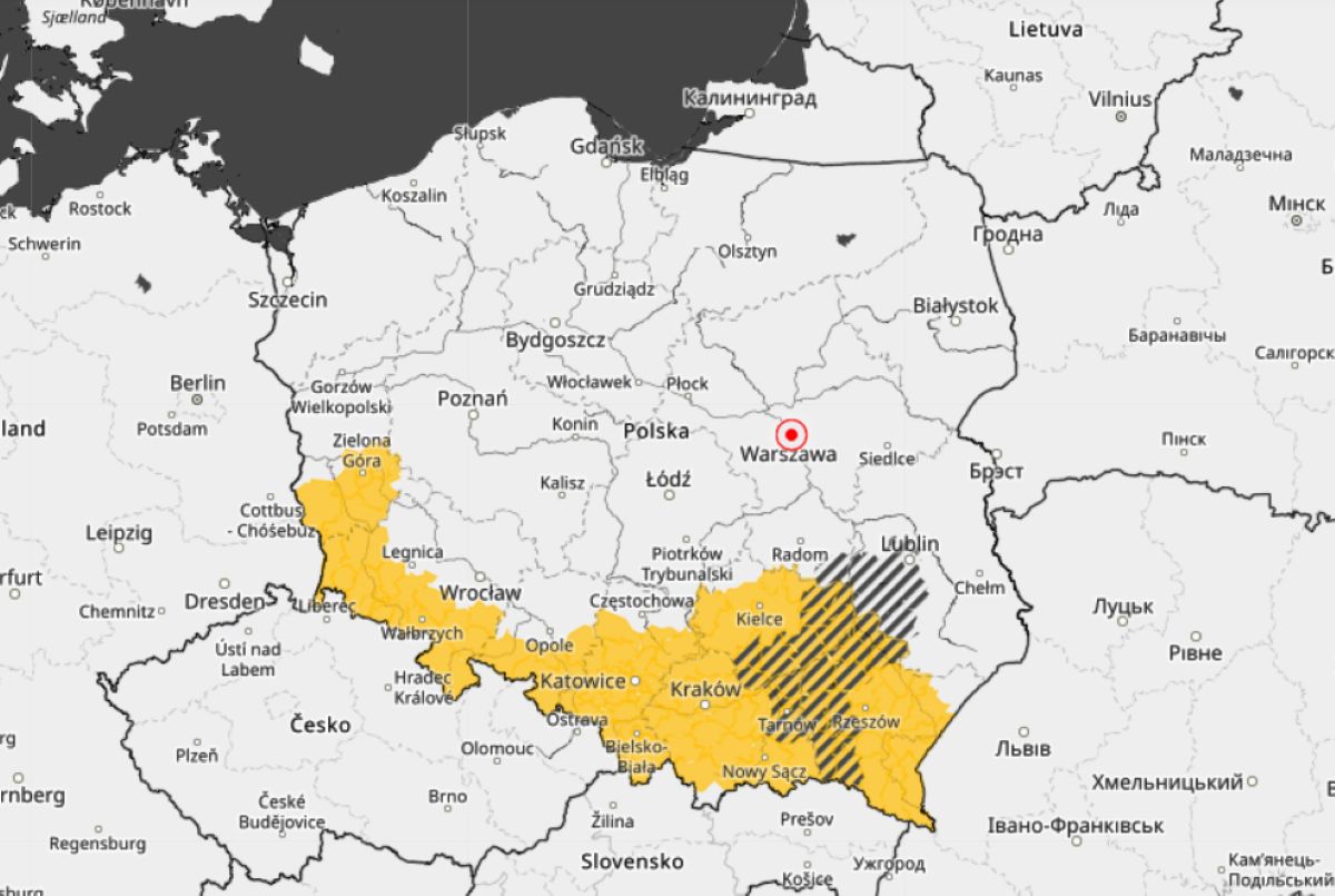 IMGW ostrzega mieszkańców południowej Polski. Może być niebezpiecznie