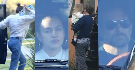 Pochmurni Irina Shayk i Bradley Cooper chowają się przed paparazzi na pierwszych zdjęciach po Oscarach
