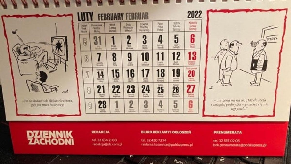 Wpadka w kalendarzu "Dziennika Zachodniego"