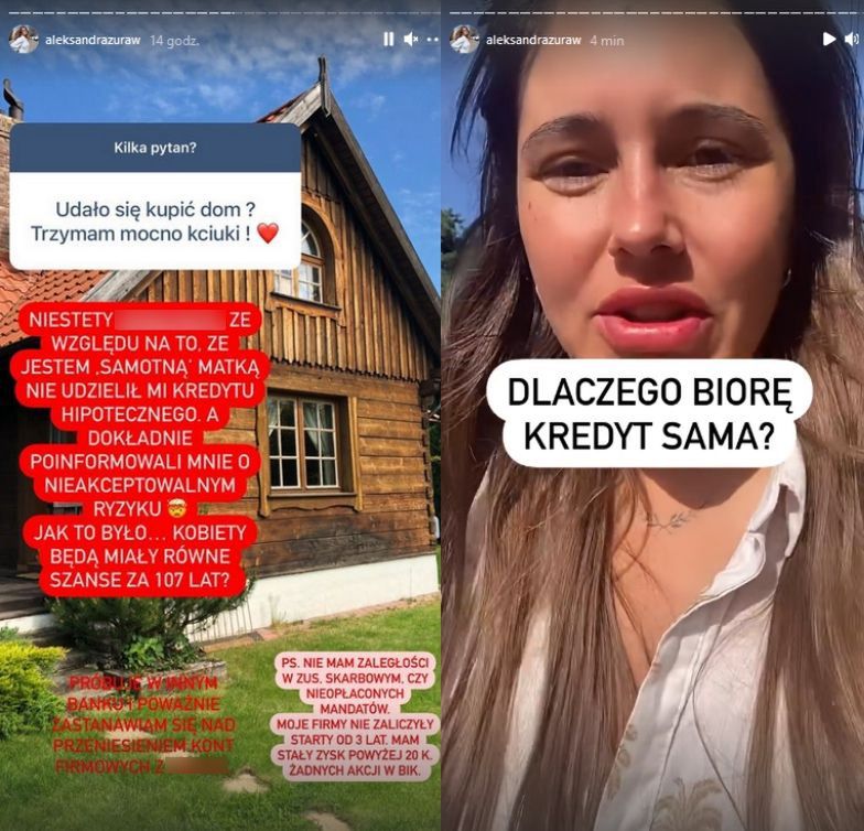 Ola Żuraw nie dostała kredytu, bo według banku jest "samotną matką"