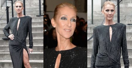 Wychudzona Celine Dion pozuje dramatycznie na paryskich schodach