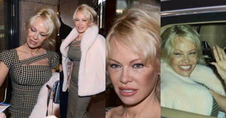 Pamela Anderson z cienkimi brwiami przyleciała do Polski (ZDJĘCIA)